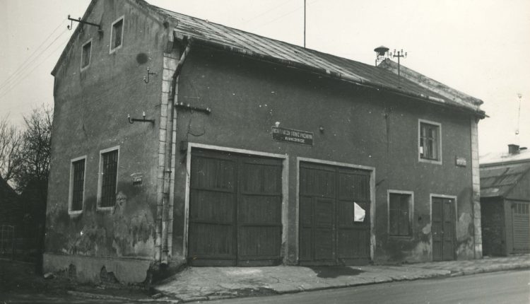 Remiza strażacka w Kańczudze, dawna bożnica żydowska, 1946 r.